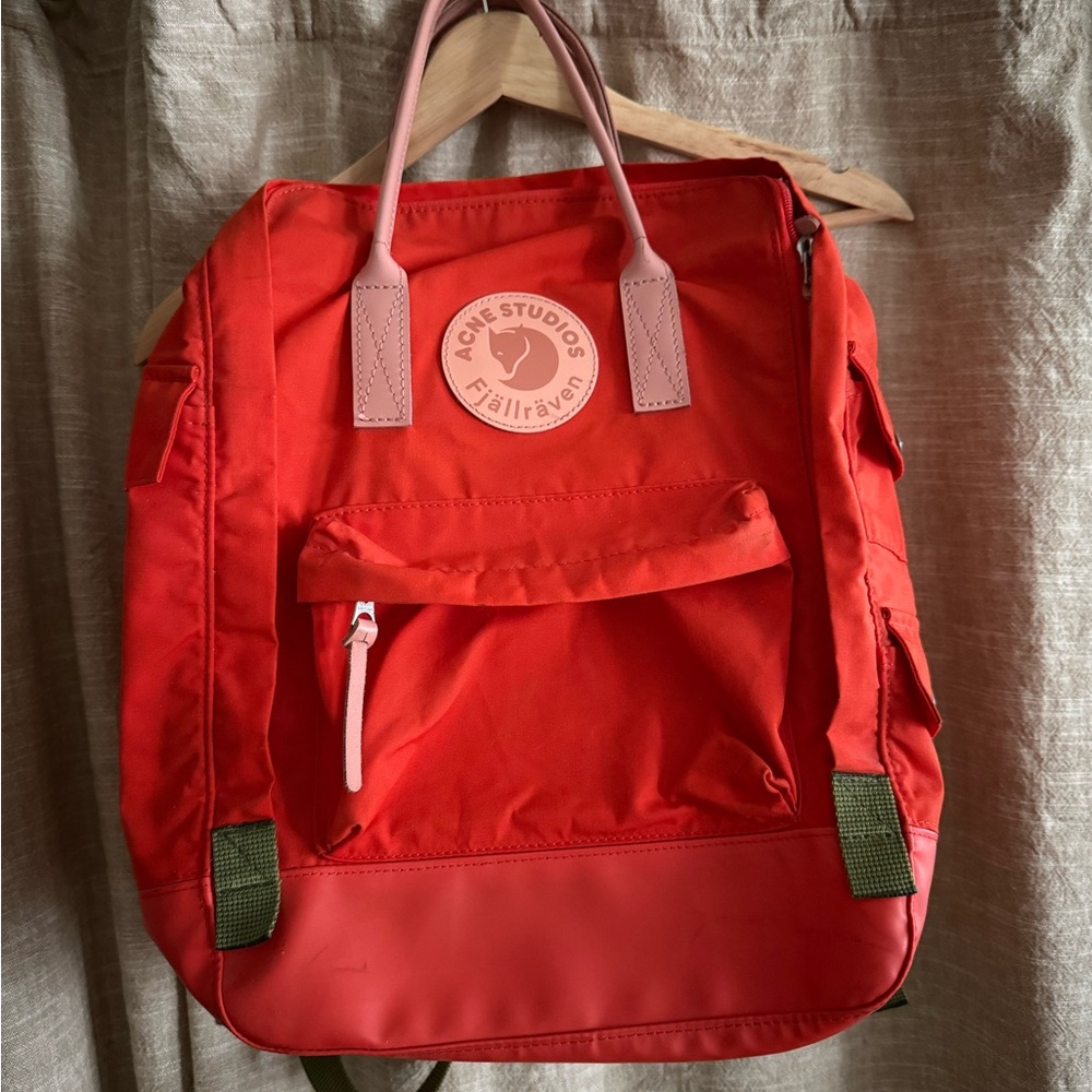 Acne Studios x Fjallraven Red Nylon Backpack